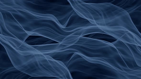Cyan Ink Smoke Wave Effect