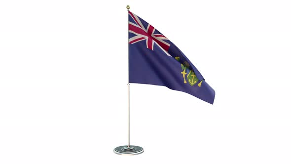 Pitcairn Islands Small Flag Pole Loops With Alpha