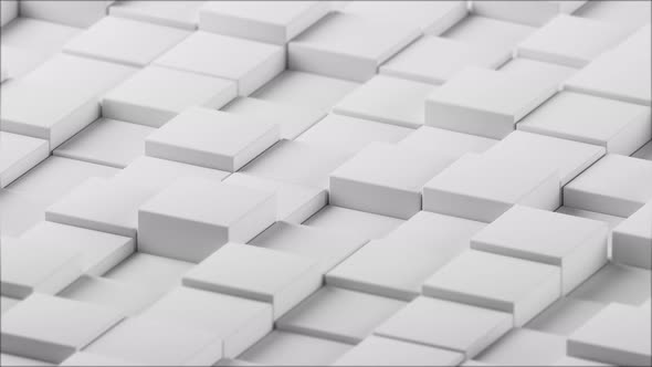 White wooden cubes animation