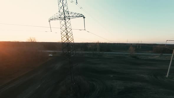 Power Lines on a Field