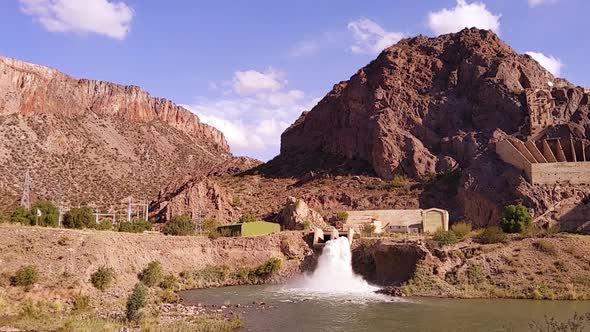 Valle Grande Dam in the Andes Mountains, Mendoza, Argentina.