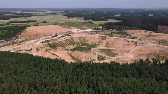 Bird'seye View Over a Sand Quarry