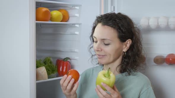 Women enjoying vegetables. 