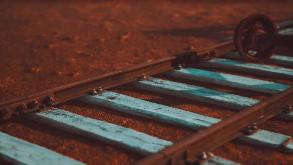 Abandoned Railway Tracks in the Desert