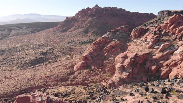 Red Rocks in Southern Utah 4K Drone Aerial View