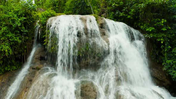 Beautiful Tropical Waterfall Philippines, Cebu