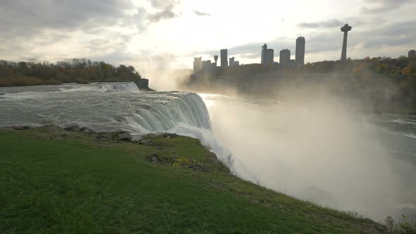 Niagara flowing down the Bridal Veil Falls