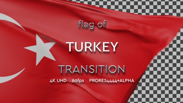 Flag of Turkey transition | UHD | 60fps alt