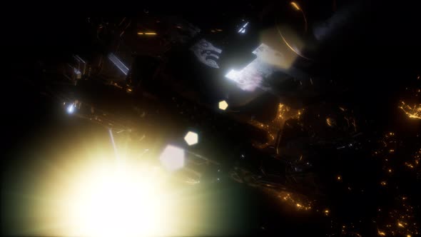 International Space Station Over the Planet Earth alt