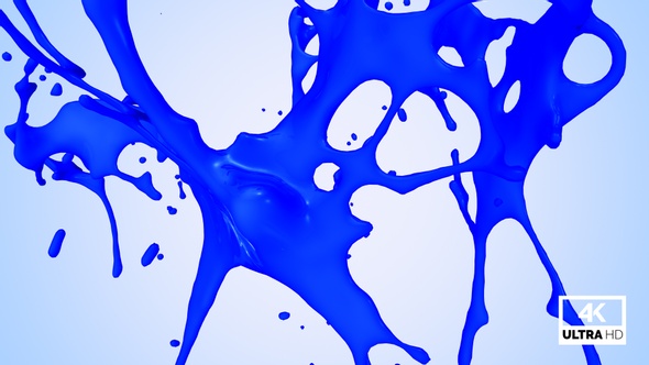 Blue Paint Explosion Splash