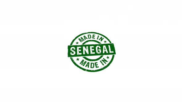 Made in Senegal stamp and stamping isolated alt