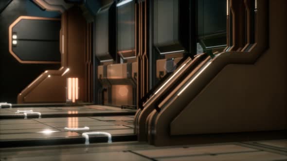 Sci-fi Tunnel or Spaceship Corridor alt