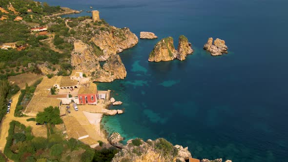 Picturesque Summer View of Tonnara Di Scopello