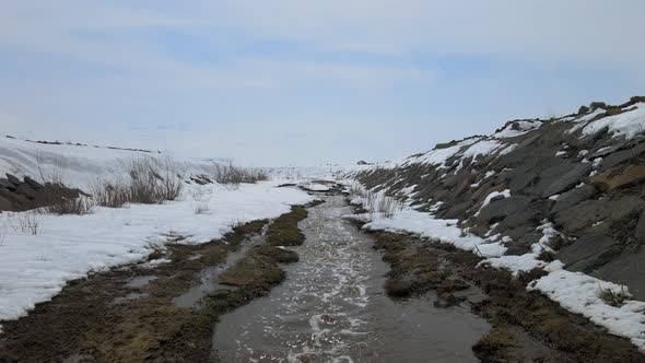 water stream winter