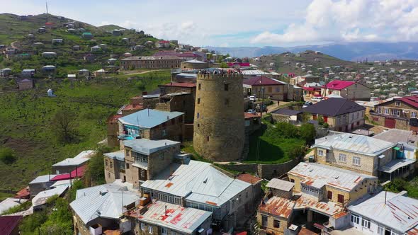 Watchtower in the Mountain Village of Kubachi Republic of Dagestan