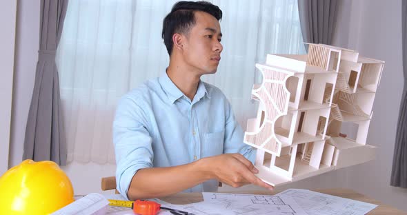 Young Architect Looking About New Architectural Ideas