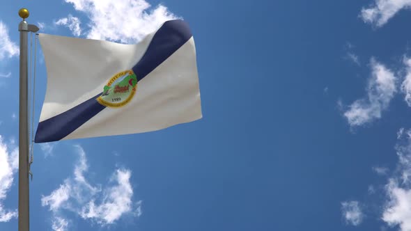 Temecula City Flag California (Usa) On Flagpole