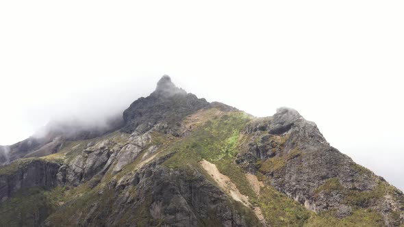 One of the last mountainridges of the teleferico or ruco pinchincha before you reach the summit