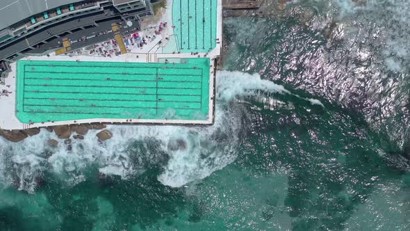 Salt Water Swimming Pool in Australia Bird's Eye View