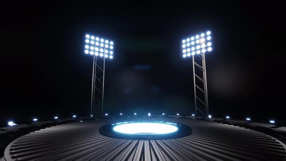 Sports Background With Bright Lights