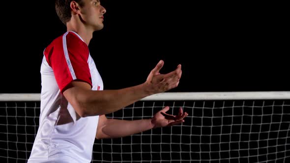 Confident soccer player juggling ball 4k