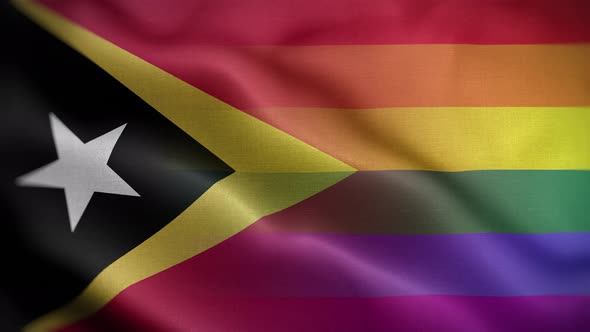 LGBT East Timor Flag Loop Background 4K