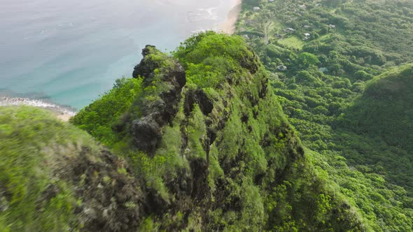 Scenic Tunnels Beach in Haena Village with Gorgeous Expensive Ocean Front Houses