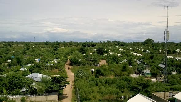 Aerial view over Cite Soliel in Port au Prince