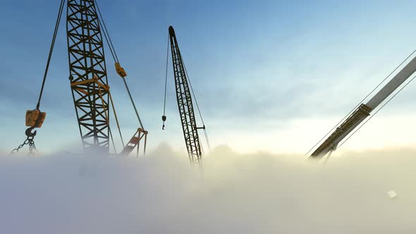 Building Construction On Clouds