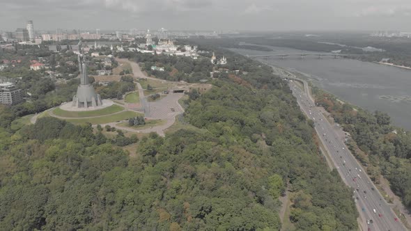 Kyiv, Ukraine. City View. Aerial Landscape