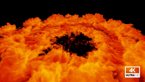 Bright Orange Smoke Shockwave Explosion alt