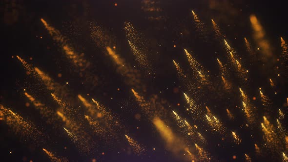 Gold Particles Background