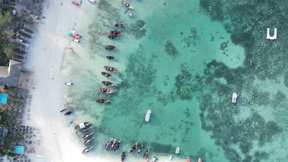 Zanzibar Tanzania  Boats on Ocean Water Near the Shore