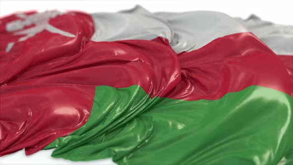 Oman Flag On A White Chalkboard  alt