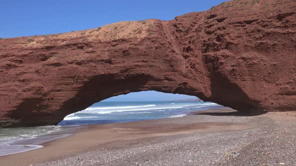 Arch on Legzira Beach, Atlantic Coast in Morocco