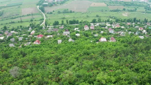 Aerial Shot of a Beautiful Rural Residential Area