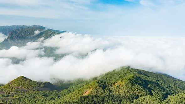 La Palma Cloudfall Timelapse, Spain