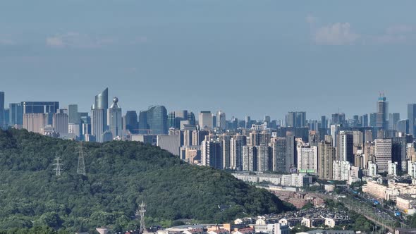 Panoramic  city skyline in Hangzhou china