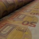 50 euro bills on money printing machine. Video of printing cash. - VideoHive Item for Sale
