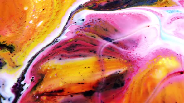 Swirling And Explosion Colour Of Mixed Paint