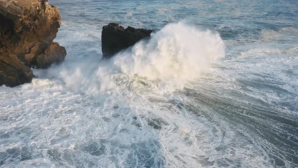 Drone Footage of the Remote Idyllic Peninsula with Endless Ocean Behind