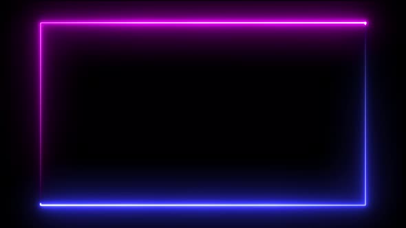 Abstract seamless background neon color looped animation of fluorescent ultraviolet light