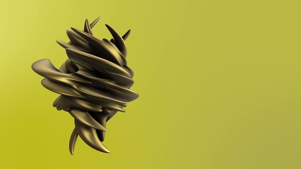 Futuristic Noise in the Form of a Twisted Growing Sphere alt