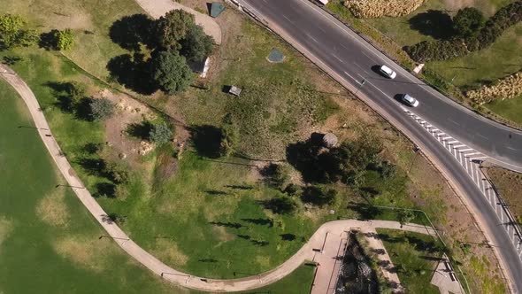 Aerial Shot of park from above