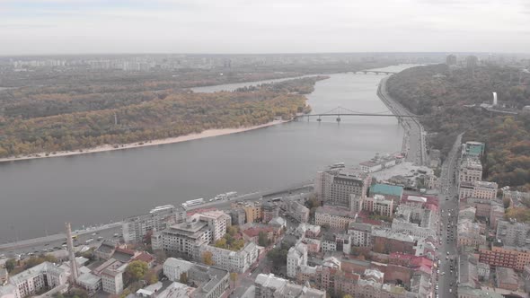 Kyiv, Ukraine. Podil District. Aerial View