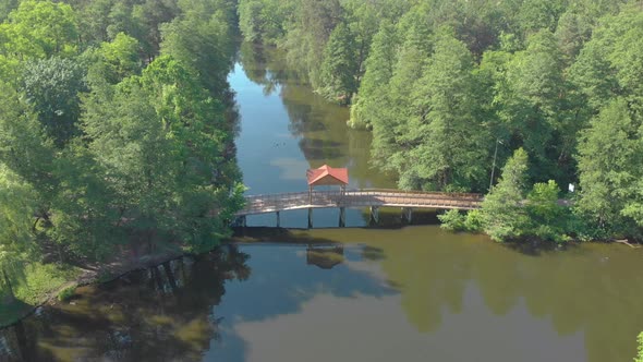 Old Wooden Bridge Aerial