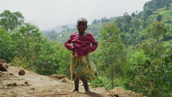 African girl dancing