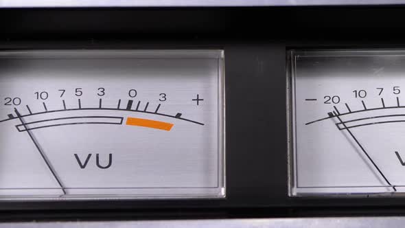 Two Old Analog Dial Vu Signal Indicators with Arrow