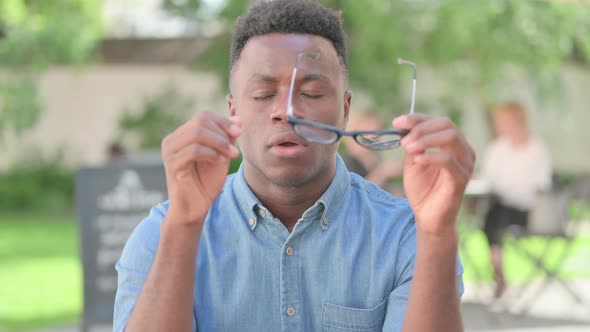 Portrait of African Man Having Headache