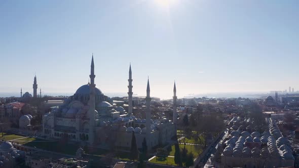 Istanbul Fatih Mosque Aerial View
